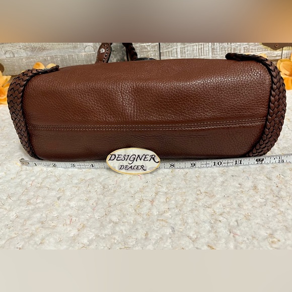 Authentic BRIGHTON Brown Leather Shoulder Bag VGC! - Picture 8 of 12